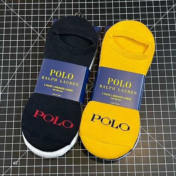 POLO RALPH LAUREN 6 PAIRS | SNEAKER LINERS NON-SLIP HEEL | NEW - Picture 4 of 4